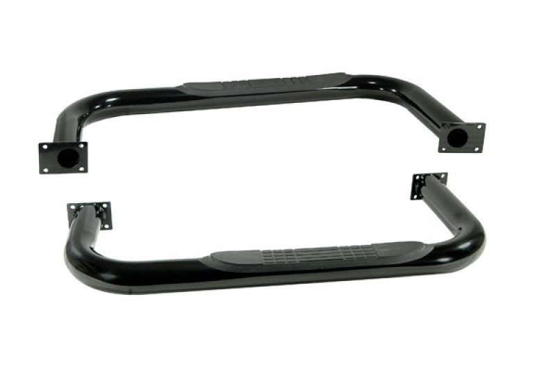 Rugged Ridge 3-In Round Side Steps Black Jeep Wrangler