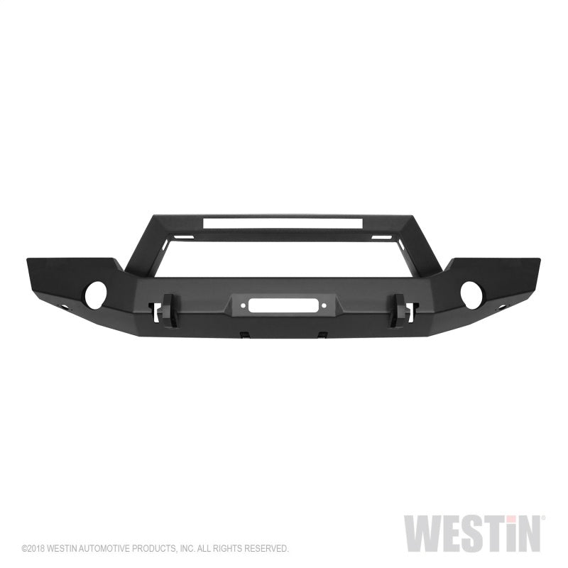 Westin 18+ Jeep Wrangler WJ2 Full Width Front Bumper w/LED Light Bar Mount Textured Black