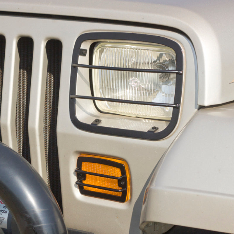 Rugged Ridge Jeep Wrangler YJ Headlight & Turn Signal Euro Guard Set