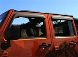 Rugged Ridge Window Visors Matte Black 4-Door Jeep Wrangler