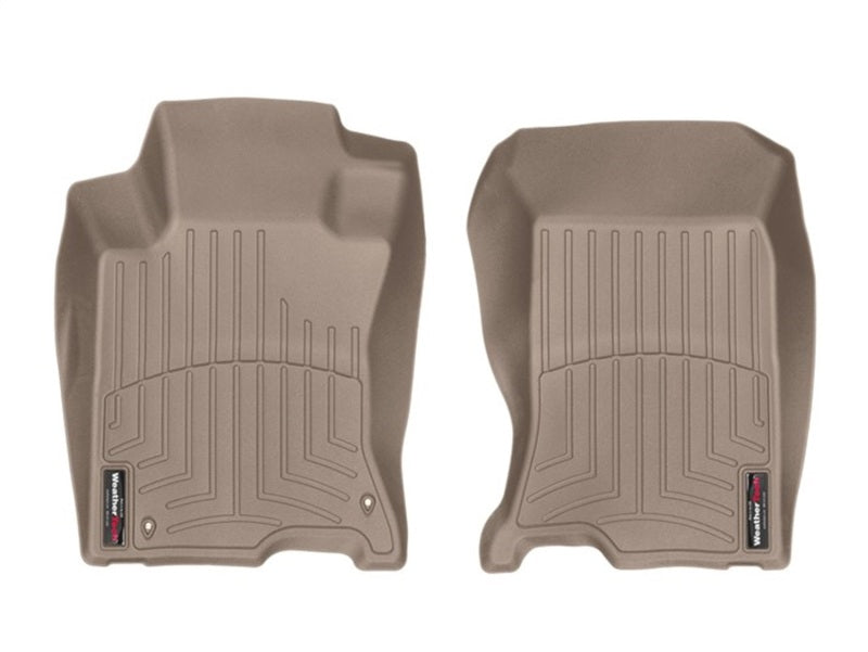 WeatherTech Honda Crosstour Front FloorLiner - Tan (4WD; Hook Retention)