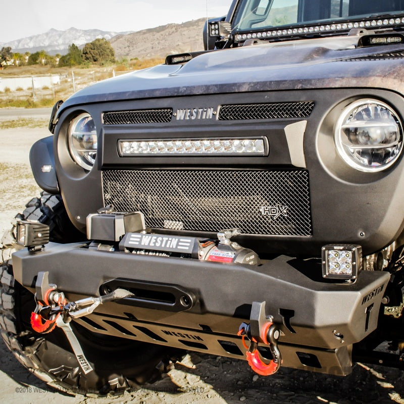 Westin 18+ Jeep Wrangler JL / 20-22 Gladiator WJ2 Stubby Front Bumper - Tex. Blk