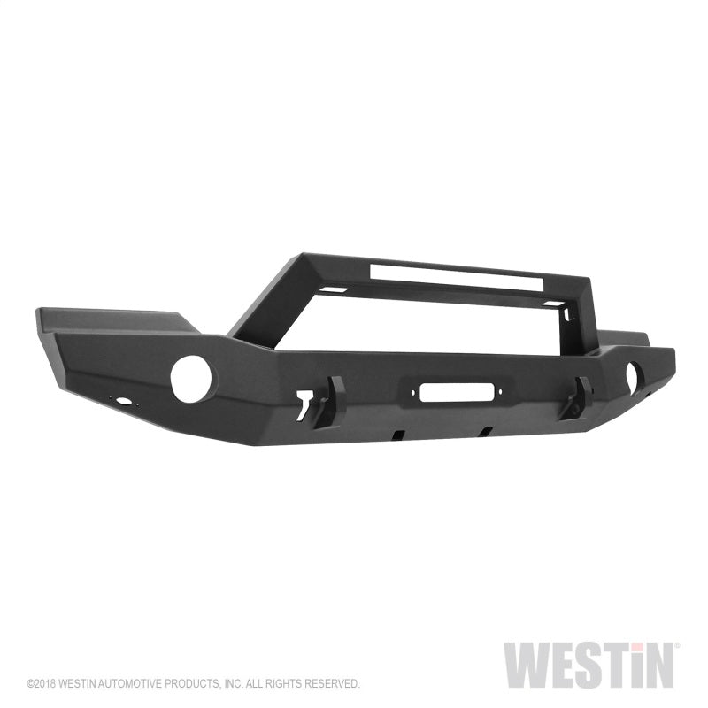 Westin 07+ Jeep Wrangler JK WJ2 Full Width Front Bumper w/LED Light - Tex. Blk