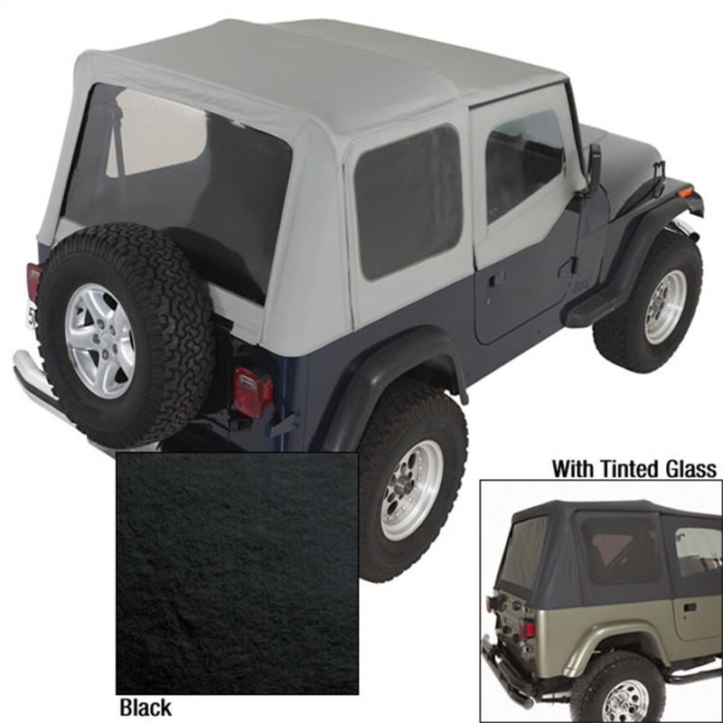 Rugged Ridge S-Top Door Skins Black Tinted Windows Jeep Wrangler YJ