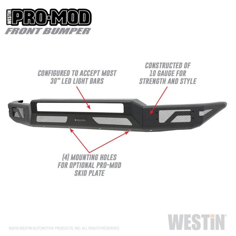 Westin 14+ Toyota Tundra Pro-Mod Front Bumper - Tex. Blk