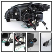 Load image into Gallery viewer, Spyder Lexus RX330 2004-2006 Projector Headlights Halogen Model- DRL LED Blk PRO-YD-LRX35004-DRL-BK