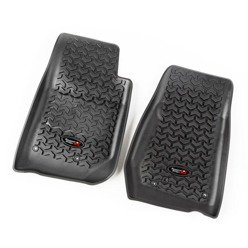 Rugged Ridge Floor Liner Front/Rear/Cargo Black  Jeep Wrangler Unlimited JK 4 Dr