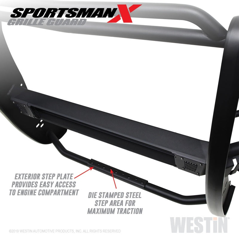 Westin 19+ Chevy 1500 Sportsman X Grille Guard - Textured Black (Excl. 2019 Silverado LD)