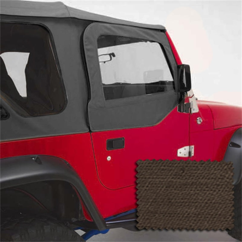 Rugged Ridge Upper Soft Door Kit Khaki Denim Jeep Wrangler