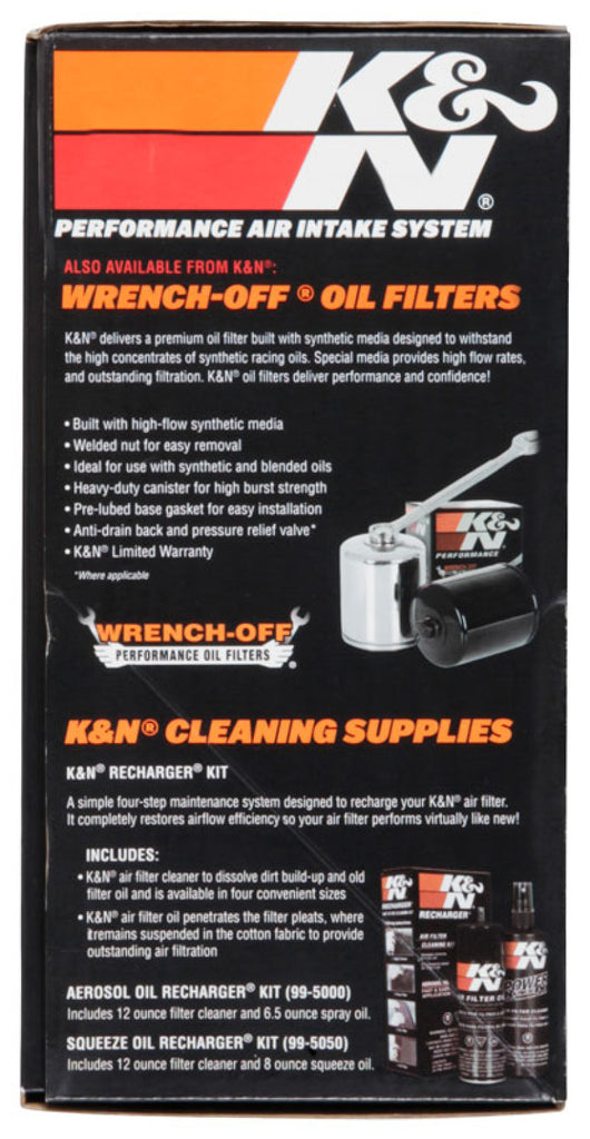 K&N Street Metal Intake System for Harley Davidson Road King F/I 88cl Side Draft Dyna/Softail