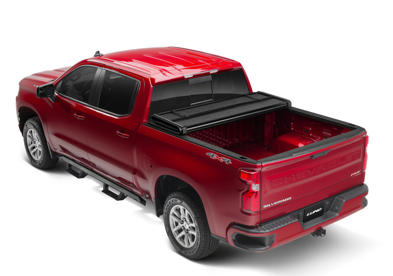 Lund Nissan Frontier Styleside (5ft. Bed) Hard Fold Tonneau Cover - Black