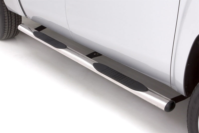 Lund Nissan Frontier Crew Cab 4in. Oval Straight SS Nerf Bars - Polished