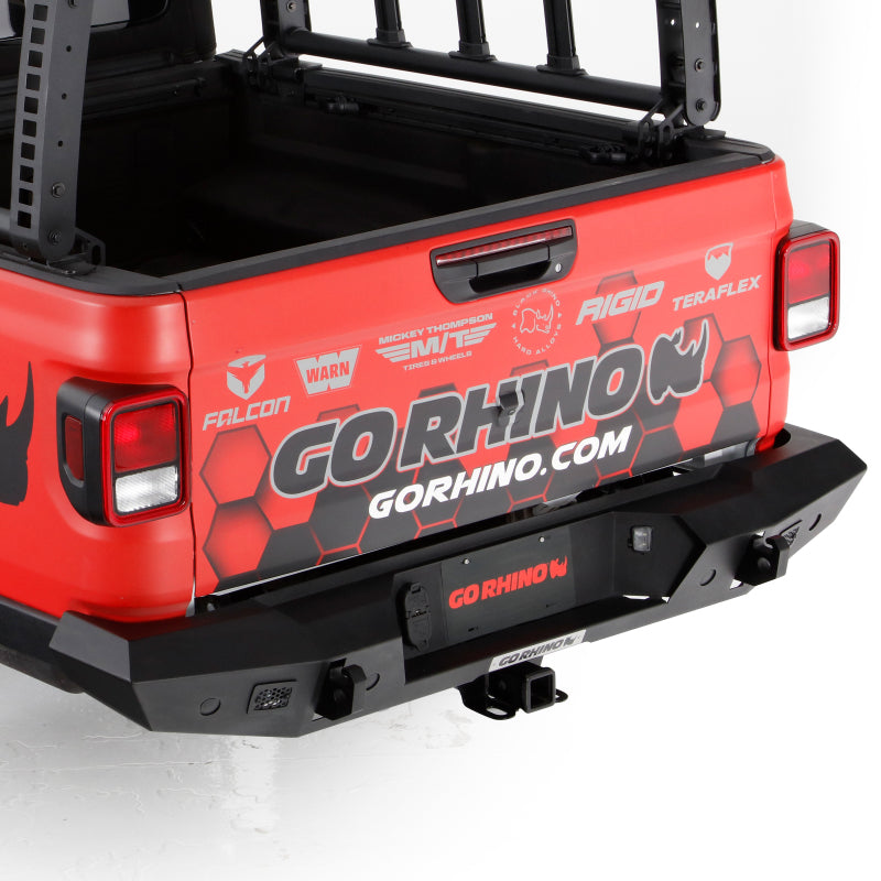 Go Rhino Jeep Gladiator JT Trailine Rear Full Width Bumper - Tex. Blk