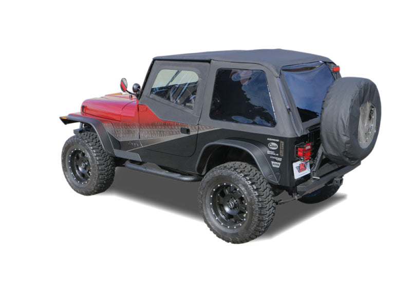 Rampage Jeep Wrangler(YJ) Frameless Soft Top Kit - Black Diamond