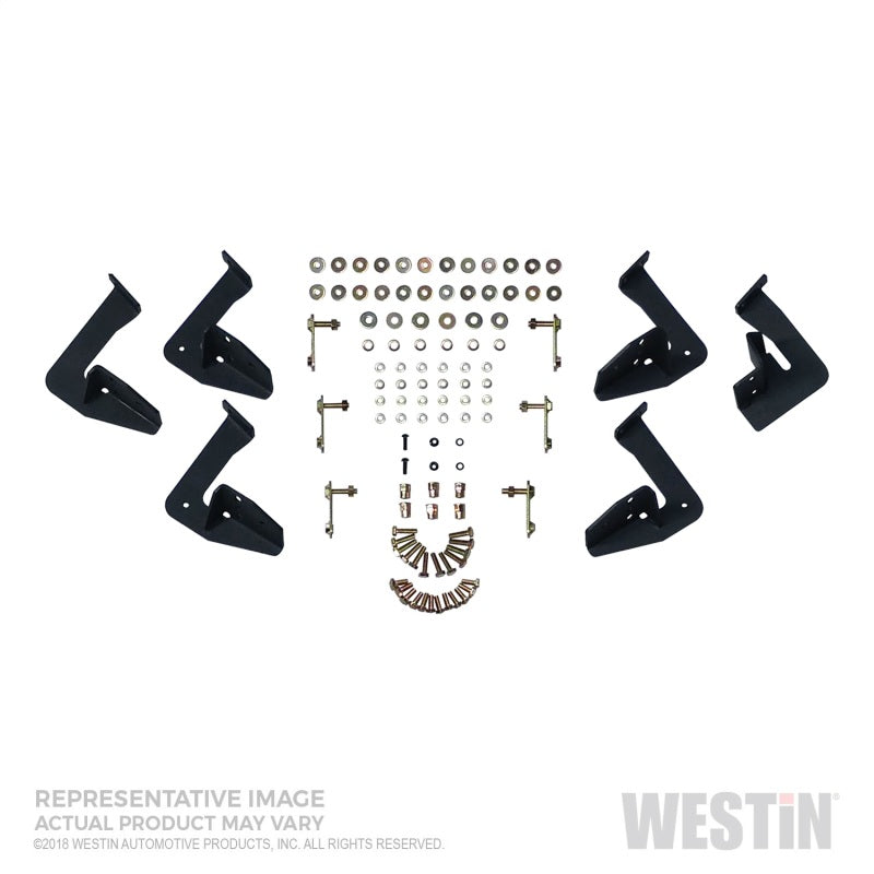 Westin Ford F-250/350/450/550 Super Cab HDX Stainless Drop Nerf Step Bars - Tex. Blk