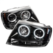 Load image into Gallery viewer, Spyder Jeep Grand Cherokee 99-04 Projector Headlights CCFL Halo LED Blk - PRO-YD-JGC99-CCFL-BK