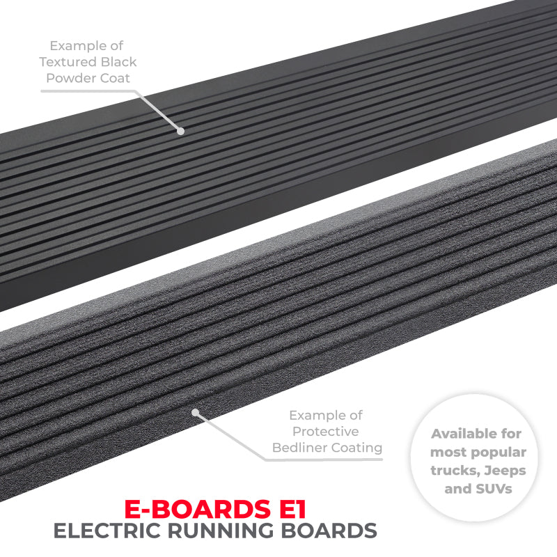 Go Rhino Ram 1500 QC / Ram 1500 QC 4dr E-BOARD E1 Running Board Kit - Bedliner Coat