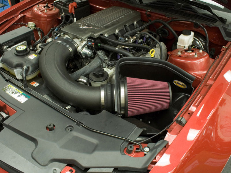 Airaid 2010+ Ford Mustang GT 4.6L (No MVT) MXP Intake System w/ Tube (Oiled / Red Media)