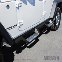 Load image into Gallery viewer, Westin 07+ Jeep Wrangler JKU 4dr. HDX Stainless Drop Nerf Step Bars - Tex. Blk