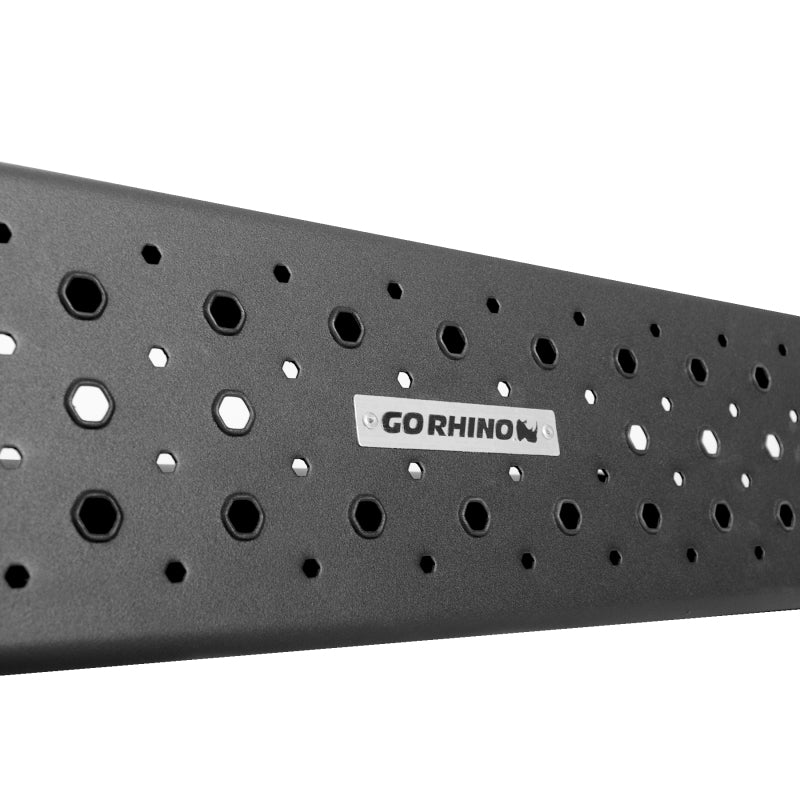 Go Rhino Toyota Tundra Crew Max 4dr HD Sidesteps Complete Kit w/SideSteps + Brkts - Tex. Blk