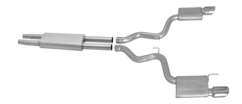 Gibson 15-17 Ford Mustang V6 3.7L 2.5in Cat-Back Dual Exhaust - Stainless
