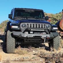 Load image into Gallery viewer, Westin 18+ Jeep Wrangler JL WJ2 Full Width Front Bumper w/Bull Bar Textured Black