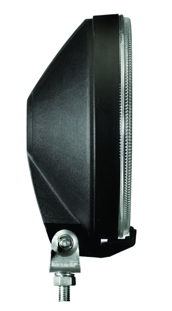 Hella 700FF driving lamp with black housing on white background