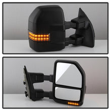 Load image into Gallery viewer, xTune 08-15 Ford Super Duty LED Telescoping Manual Mirrors - Smk (Pair) (MIR-FDSD08S-G4-MA-RSM-SET)