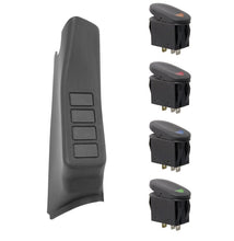 Load image into Gallery viewer, Rugged Ridge A-Pillar 4 Switch Pod Kit Black RHD Jeep Wrangler