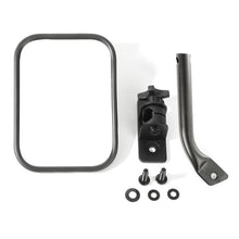Load image into Gallery viewer, Rugged Ridge Jeep Wrangler Textured Black Rectangluar Stubby Trail Mirror