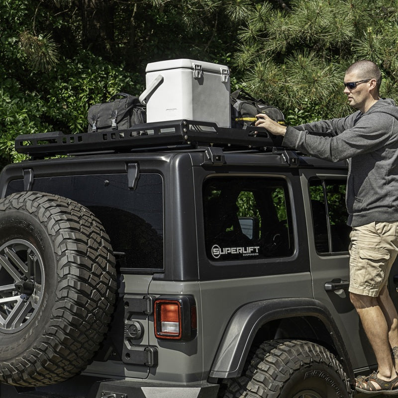 Rugged Ridge Roof Rack with Basket Jeep Wrangler JL 4Dr Hardtops