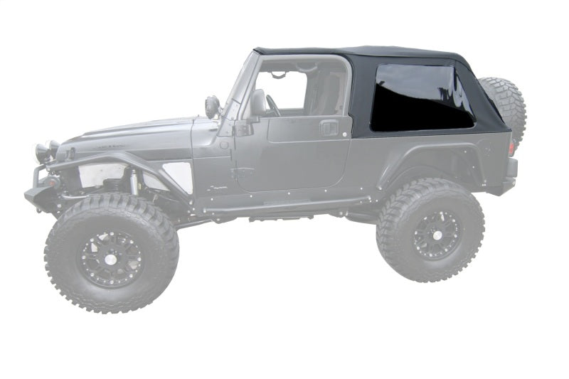 Rampage Jeep Wrangler(TJ) LJ Unlimited Frameless Soft Top Kit - Black Diamond