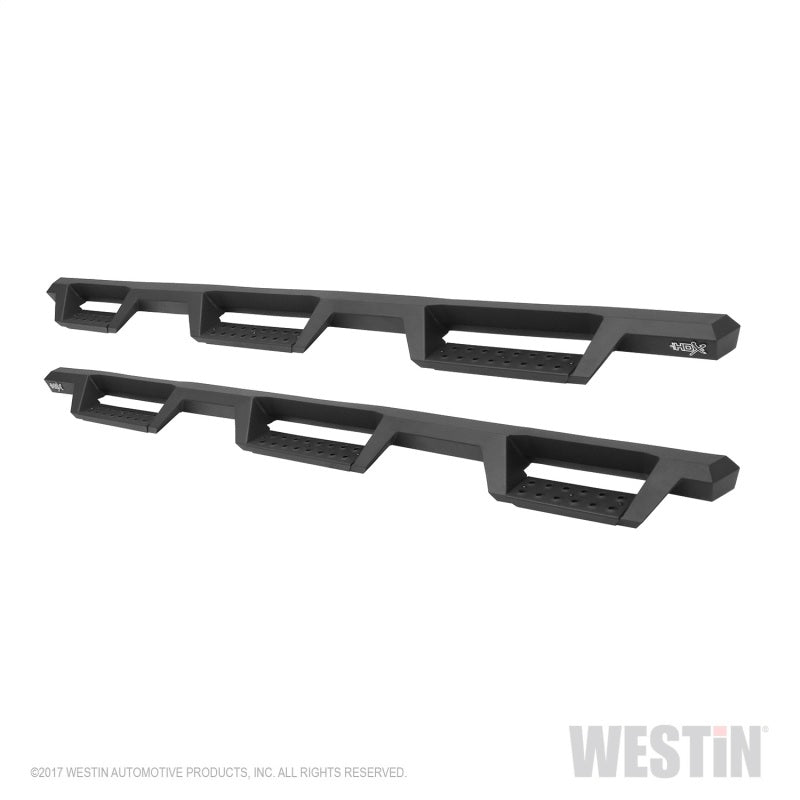 Westin 14+ Chevrolet Silverado 1500 DC 6.5ft Bed HDX Drop W2W Nerf Step Bars - Tex. Blk