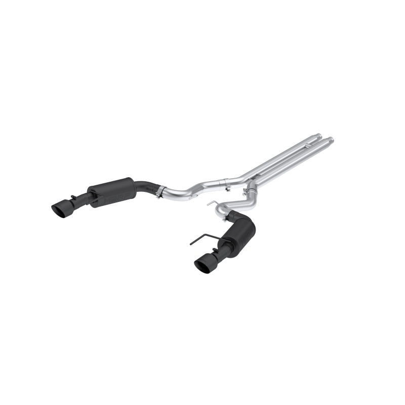 MBRP Ford Mustang GT S650, 5.0L 3in Cat-Back Dual Split Rear, Black-Coated (street)