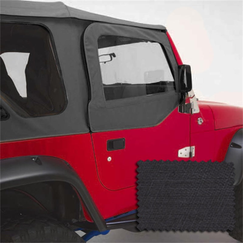 Rugged Ridge Upper Soft Door Kit Black Denim Jeep Wrangler