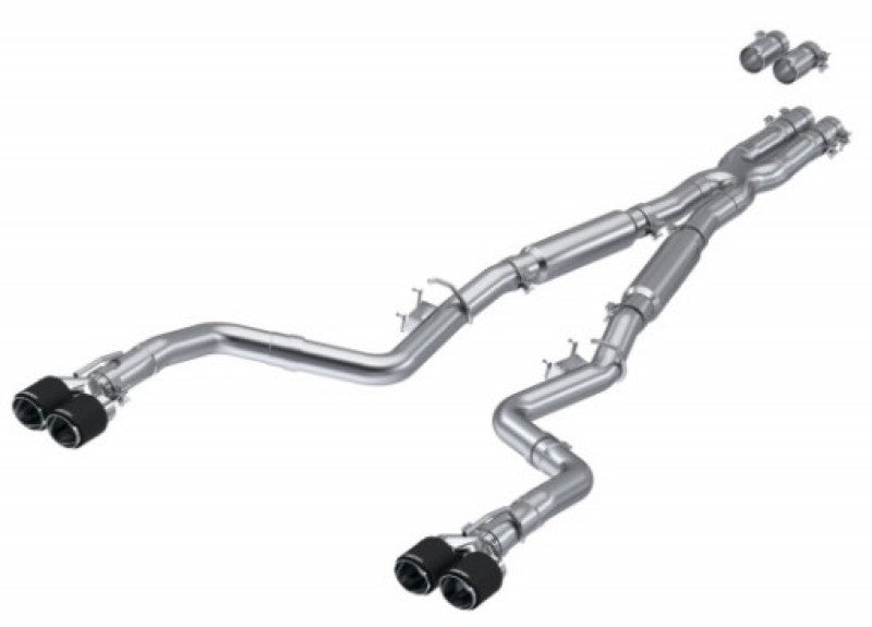 MBRP Dodge Challenger 5.7L/6.2L/6.4L Carbon Fiber Quad Tip T304 Catback Exhaust