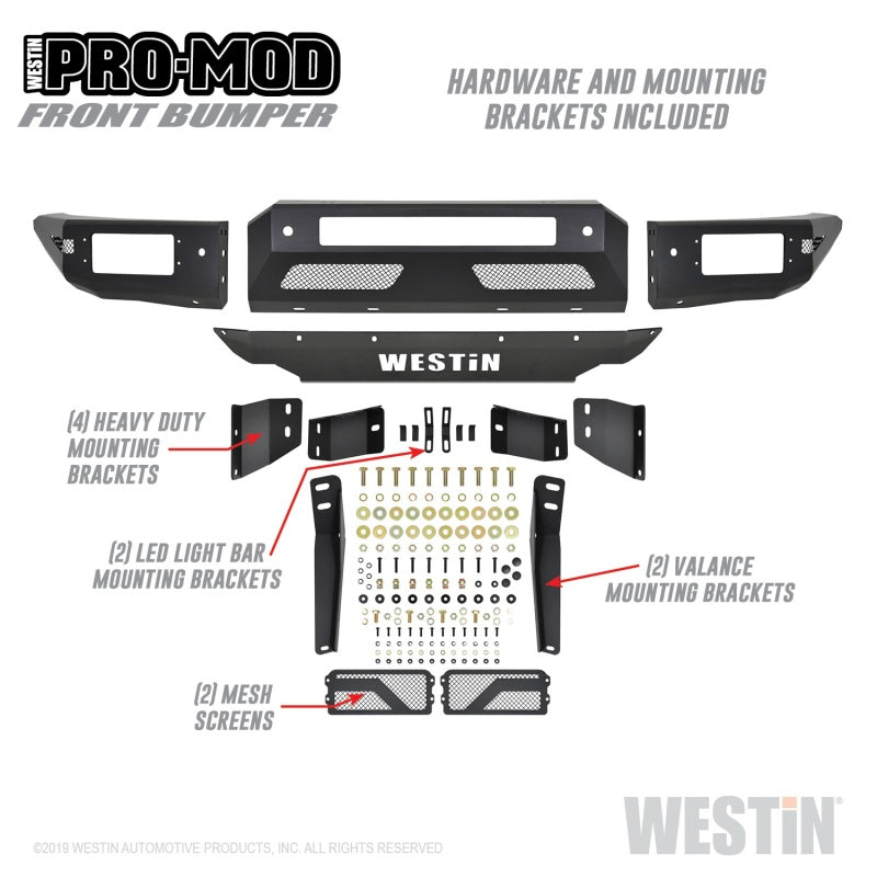 Westin 19+ Ford Ranger Pro-Mod Front Bumper - Tex. Blk