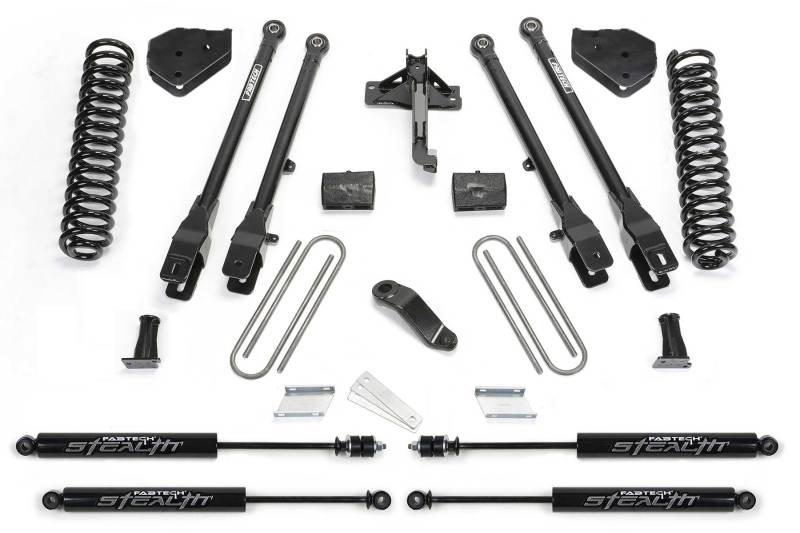 Fabtech 18+ Ford F450/F550 4WD Diesel 6in 4Link Sys w/Coils & Stealth