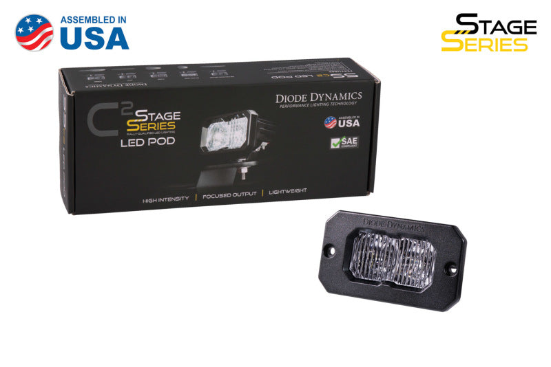 Diode Dynamics Stage Series 2 In LED Pod Sport - White Flood Flush ABL Each