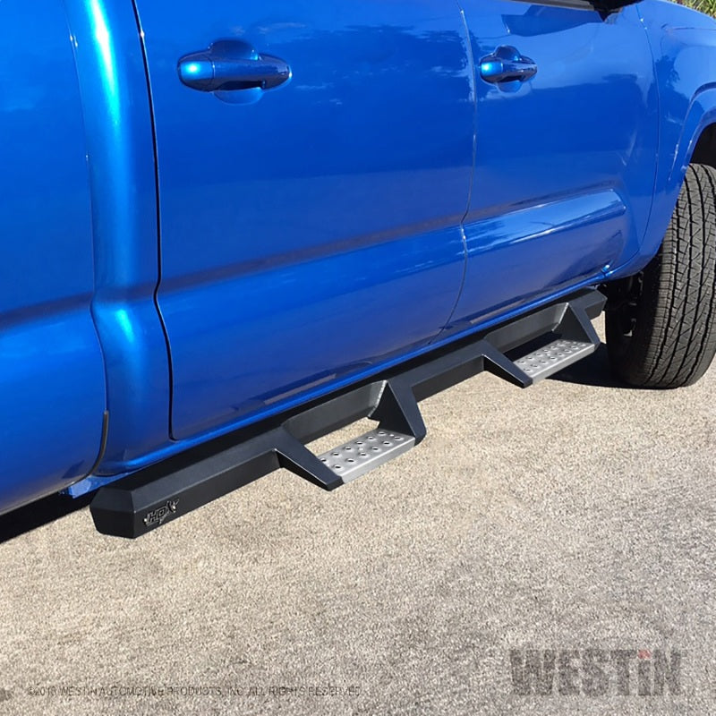 Westin 05+ Toyota Tacoma Double Cab HDX Stainless Drop Nerf Step Bars - Textured Black