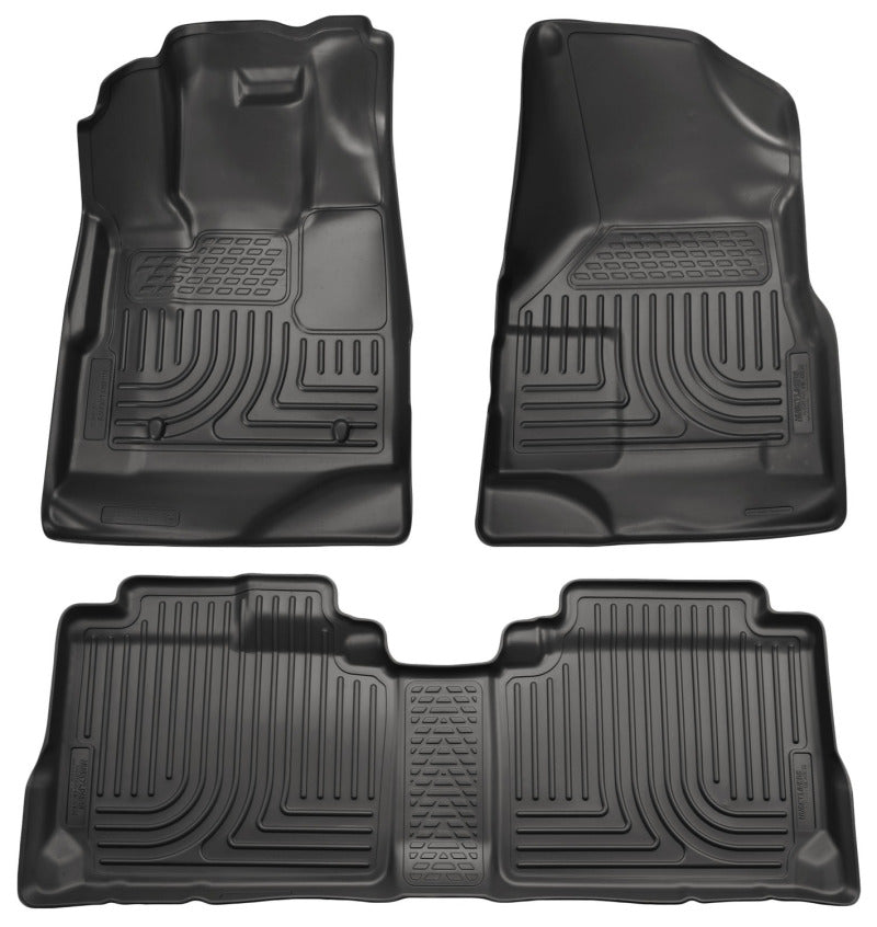 Husky Liners 10-12 Cadillac SRX WeatherBeater Combo Black Floor Liners (One Piece for 2nd Seat)