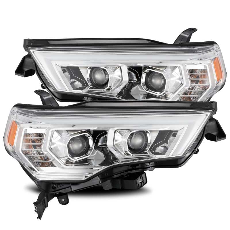 AlphaRex 14+ Toyota 4Runner PRO-Series Projector Headlights Plank Style Chrm w/Sequential Signal