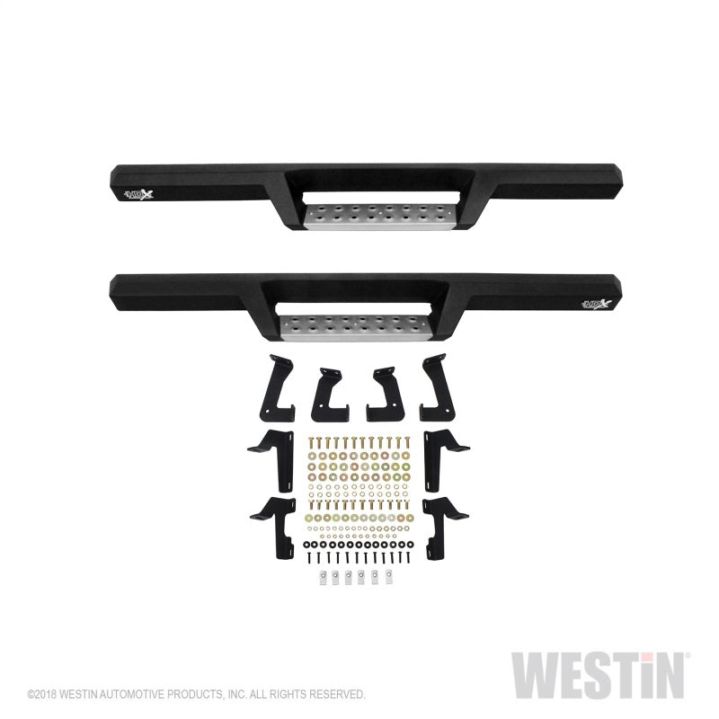 Westin 07+ Jeep Wrangler JK 2dr. HDX Stainless Drop Nerf Step Bars - Tex. Blk