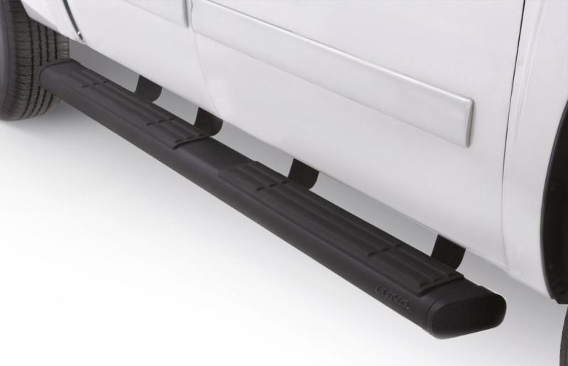 Lund Chevy Silverado 1500 Ext. Cab 6in. Oval Straight Black Nerf Bars - Black