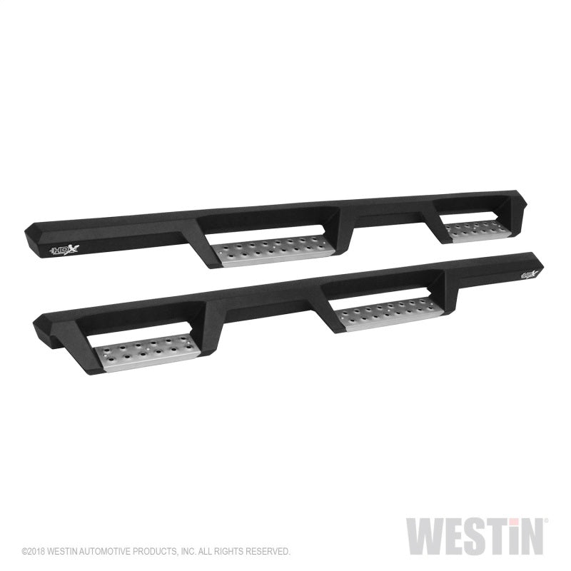 Westin 07+ Jeep Wrangler JKU 4dr. HDX Stainless Drop Nerf Step Bars - Tex. Blk