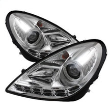 Load image into Gallery viewer, Spyder Mercedes Benz SLK 05-10 Projector Headlights Halogen Model- DRL Chrm PRO-YD-MBSLK05-DRL-C