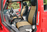 Rugged Ridge Seat Cover Kit Black/Tan Jeep Wrangler JK 2dr