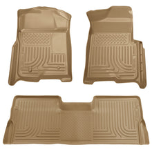 Load image into Gallery viewer, Husky Liners 08-10 Ford SD Crew Cab WeatherBeater Combo Tan Floor Liners (w/o Manual Trans Case)