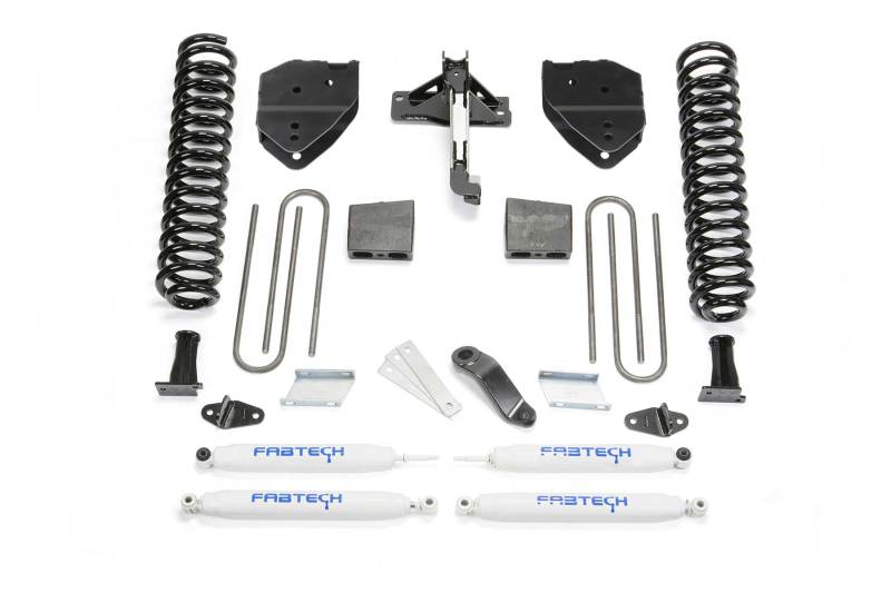 Fabtech 17+ Ford F250/F350 4WD Diesel 6in Basic Sys w/Perf Shks