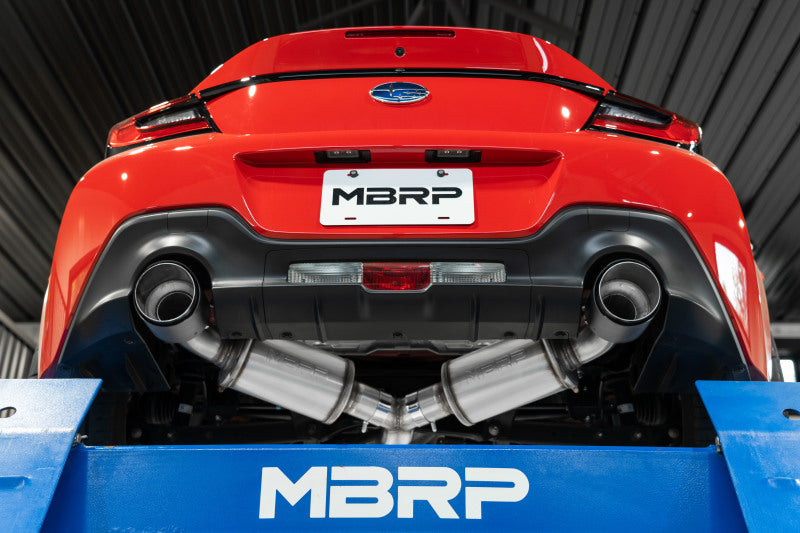 MBRP Subaru BRZ 2.0L/ 2.4L 3in Dual Split Rear Cat Back w/CF Tips- T304